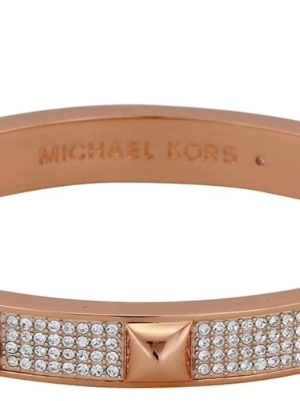 Michael Kors Rose Gold Crystal Pyramid Bangle NWT